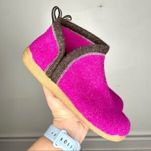 Felted Boiled Wool Made in Slovakia Pink Slipper Booties Women's 36/6